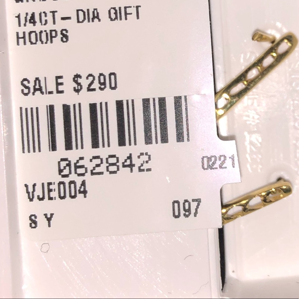 Beautiful Certified Real Diamond Baguette Hoops - Picture 4 of 7